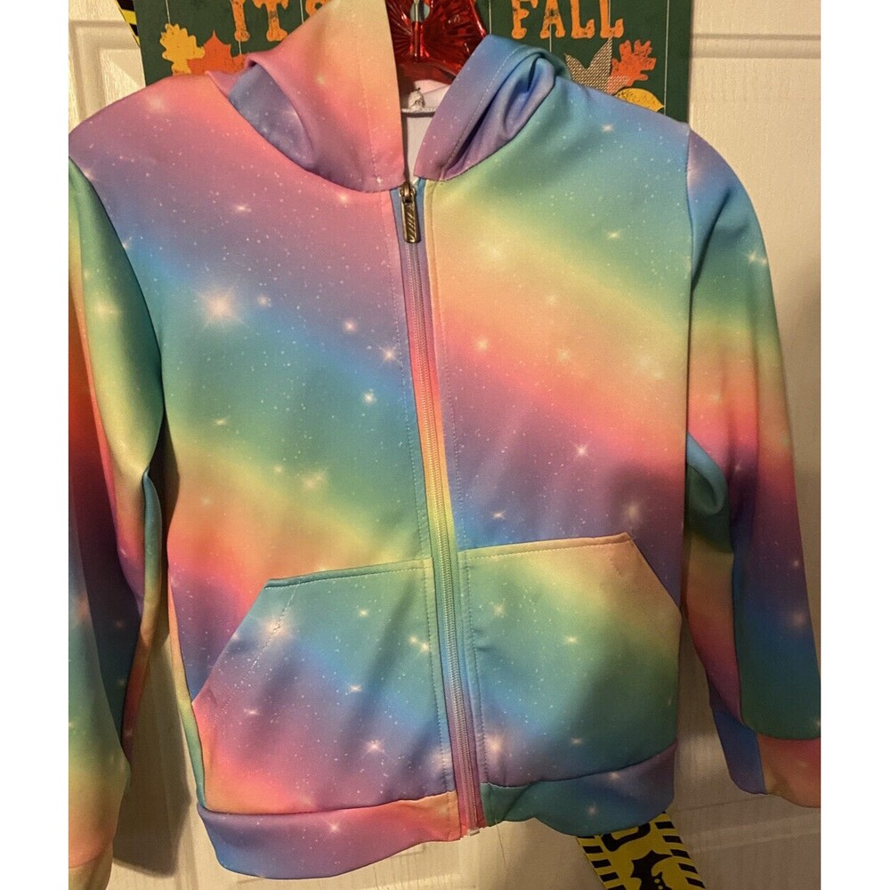 Rainbow Unicorn hoodie Sizes 6